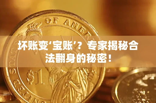 济南坏账变‘宝账’？专家揭秘合法翻身的秘密！