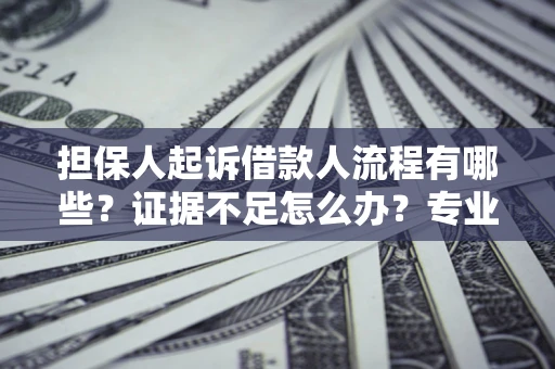 济南担保人起诉借款人流程有哪些？证据不足怎么办？专业律师解答