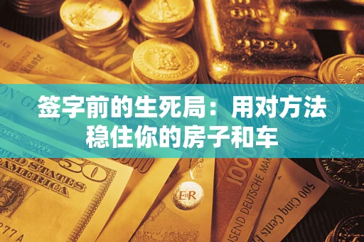 济南签字前的生死局：用对方法稳住你的房子和车