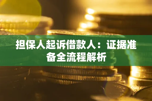 济南担保人起诉借款人：证据准备全流程解析