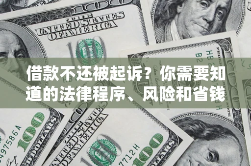济南借款不还被起诉？你需要知道的法律程序、风险和省钱技巧